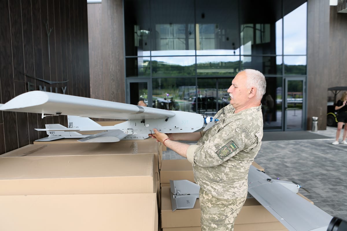 Szef lotnictwa i obrony powietrznej 45. brygady desantowo-szturmowej Ołeksandr Hrabowoj